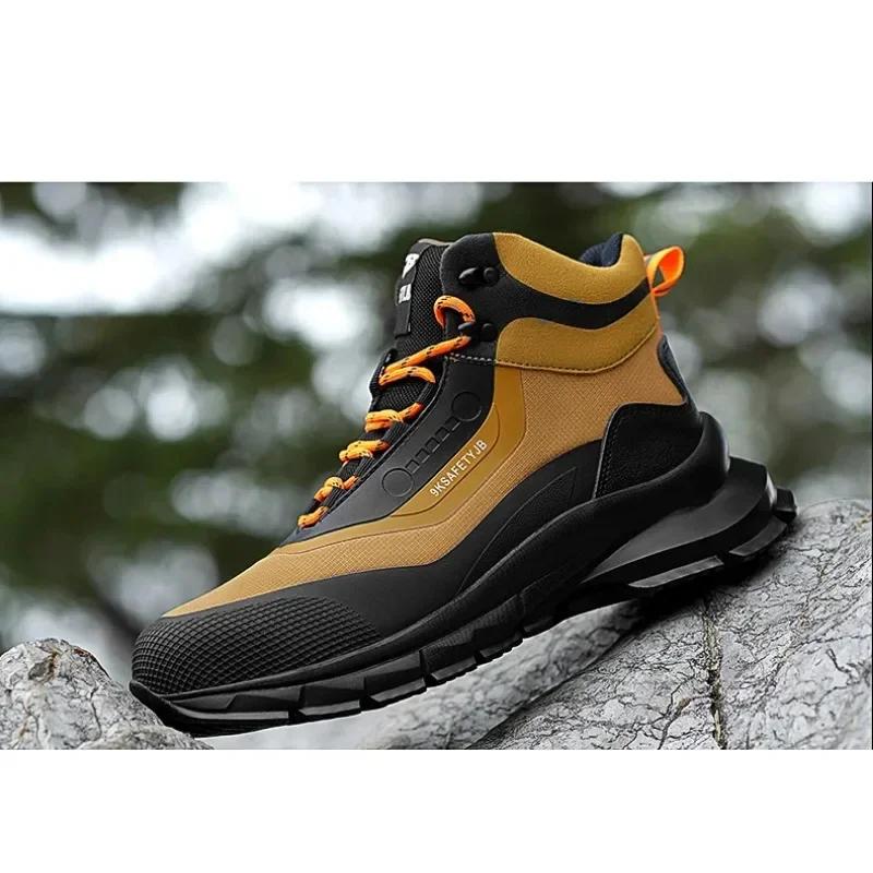 Anti Splash Water Safety Shoes Men Wear Resistant Work Boots Steel Toe Shoes Puncture-Proof Protective Shoes Security Sneakers