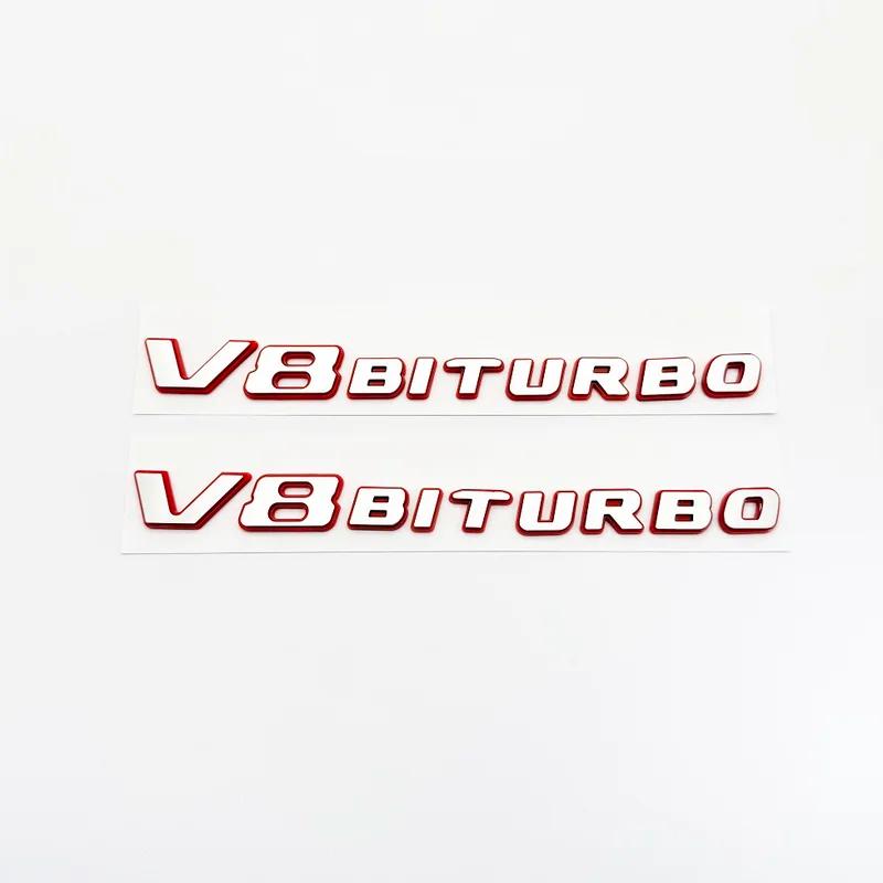 GSNL1 GSNL10 3D Letters Car ABS Side Trunk Emblem V8BITURBO Logo Sticker for Mercedes-Benz W205 C63 C63S Series Accessories