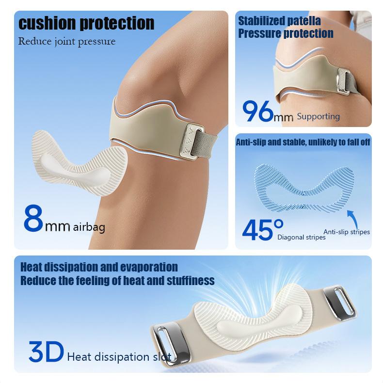 1Pc Adjustable Silicone Patella Tendon Knee Straps Knee Support Fixed Protection Patella Knee Strap Highly Elastic Flexible
