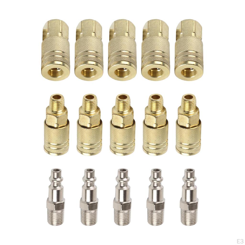 5 Piece Air Connector and Coupler Set for Hose Fittings