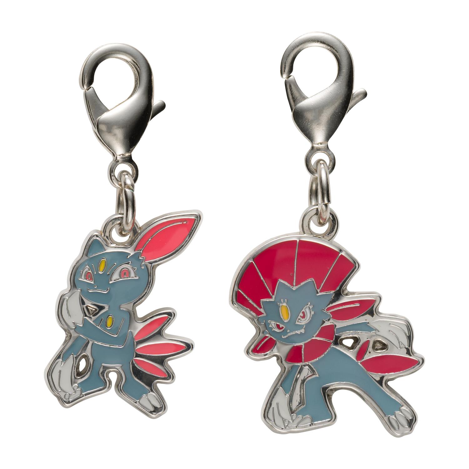 

[Pokemon] Pokemon Center National Pokedex Sneasel (#215) & Weavile (#461) Metal Charm Set