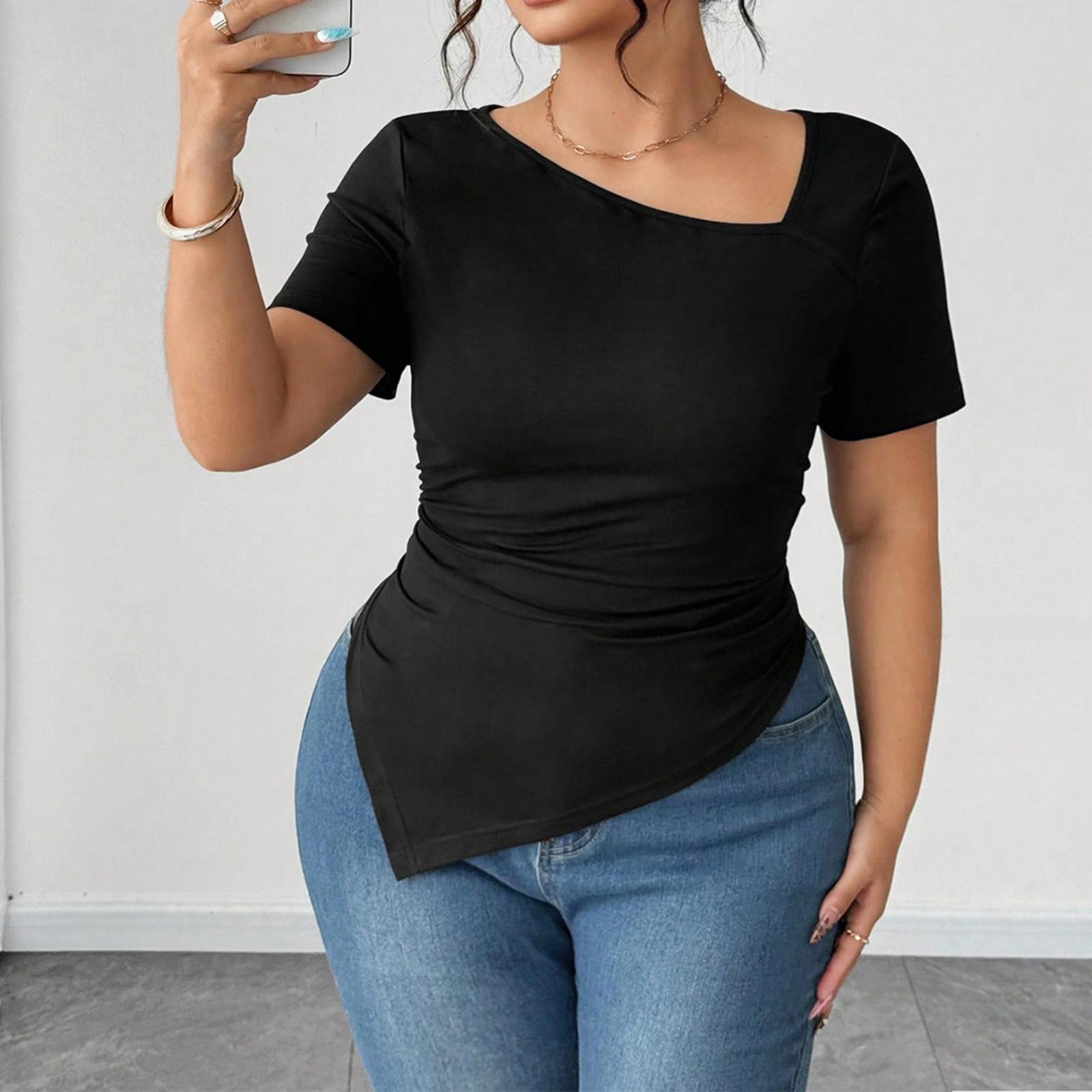 Women s Fashionable Casual -color Top L