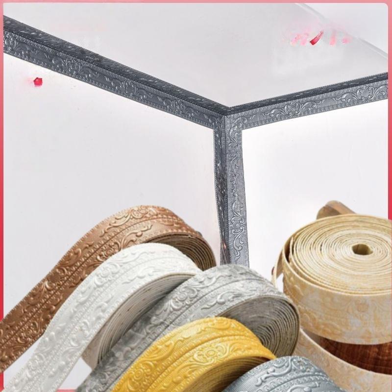 1pc 3D Wall Trim Line Skirting Border Self-Adhesive Waterproof Baseboard Wall Sticker DIY Home Decoration Wall Corner Protector