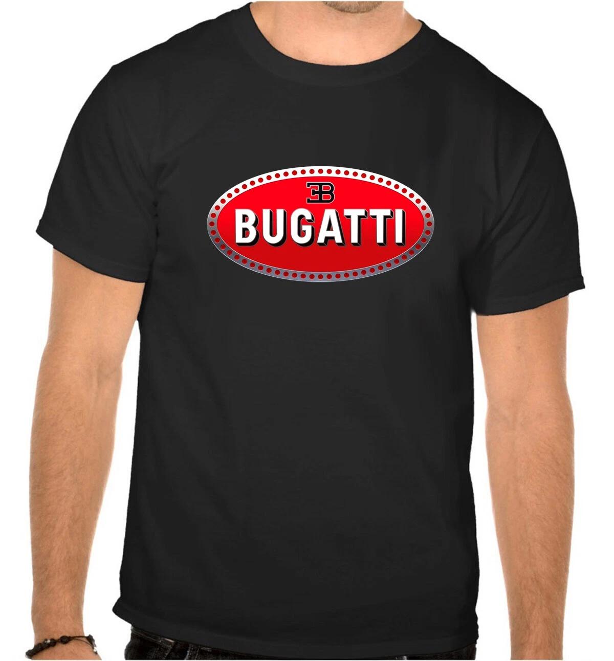 Черная футболка с логотипом автомобиля Bugatti - 996- M