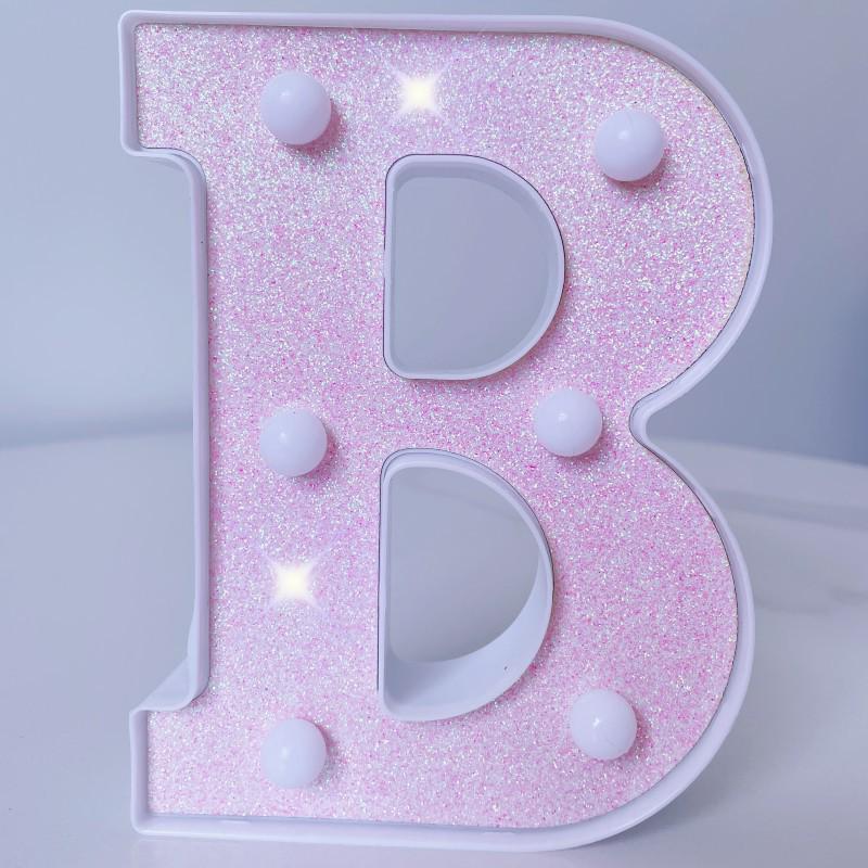 Pink LED Letter Light for Celebrations and Proposals