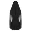 Damer Frekk Nonne Kostyme Halterneck Nettingermer Culotte-stil Kjole Hodeplagg Partykostyme