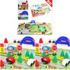 Wooden City Transit Track Building Blocks For Kids Diy Creative Play Set