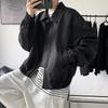 Men's Vintage Shoulder Pad Bomber Jacket - High-End Spring/Autumn Baseball Coat