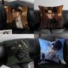 Anime Levi Ackerman Attack On Titan-T Pillow Case Anti-dustmite Pillowcase Invisible Zipper Silky Short Plush Sofa Cushion Cover
