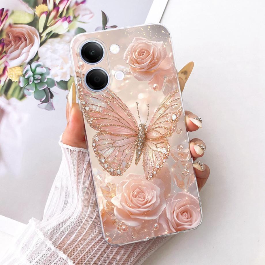 Flower Cartoon Fashion Design Phone Case For Vivo Y05 Y11D 4G Vivo Y11 Y21 5G Funda Soft Silicone Clear Back Cover V2553 V2554