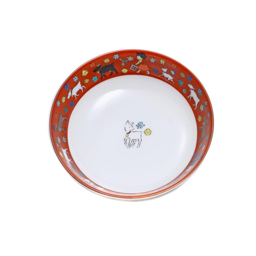 

Heidi Kutani ware small side made in Hokuriku traditional Girl of the anniversary stylish gift plate, dish, plate, Japan, craft, Heidi, Alps, dish,