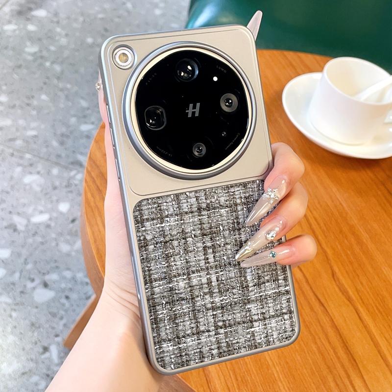 Braided Galvanic Silver Frame Phone Case For Oppo Find X9 Ultra and Oppo Find x9s Pro Slim Hard Camera Lens Protection Cover