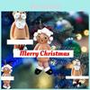 Naked Santa Naughty Christmas Ornament Acrylic Cartoon Tree Decoration For Festive Cheer