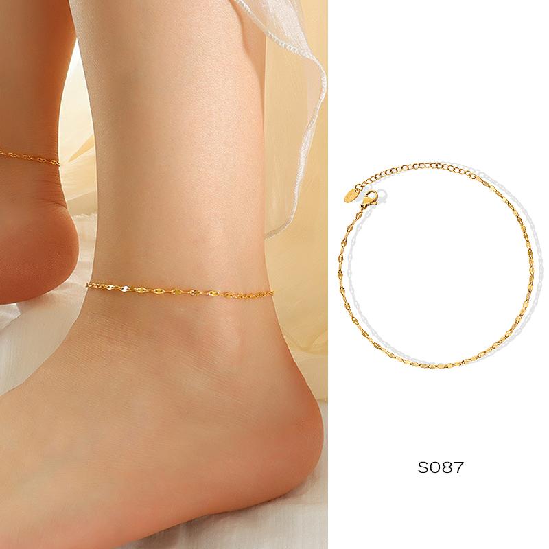 

Anklets For Women Stainless Steel 18K Gold Plated High Quality No Tarnish Women s Ankle Bracelets Foot Chains Luxury Ankle Strap