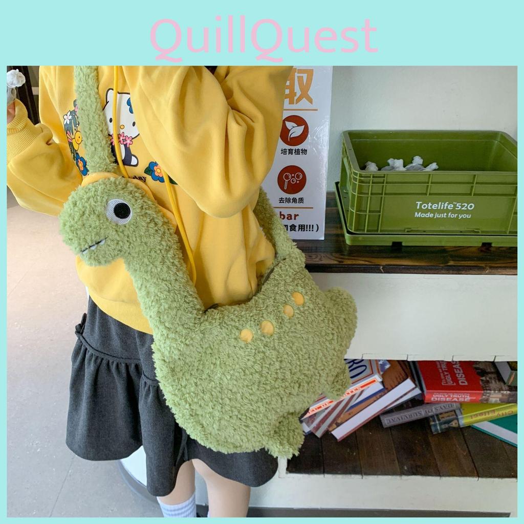 Dinosaur Plush Toy Shoulder Bag For Kids Casual Use With Polyester Material And Soft Design