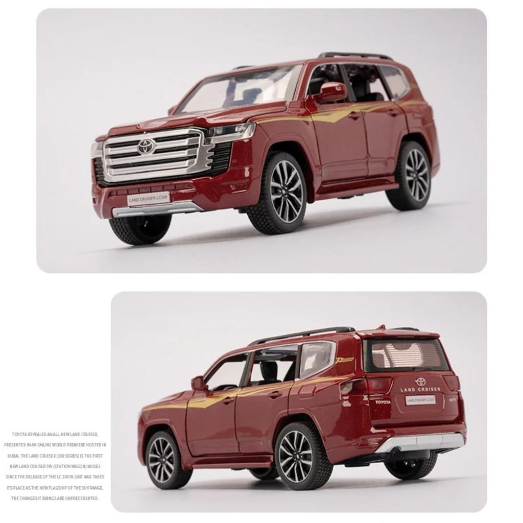 Modellino Auto in Lega 1/32 Toyota Land Cruiser LC300 ZX Prado SUV Metallo Diecast Veicoli Fuoristrada Modellino Auto Suono Luci Giocattoli per Bambini Regalo