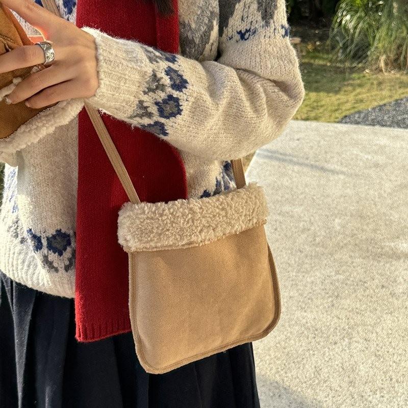 Trendy Retro Small Pu Leather Mobile Bag For Unisex Style Soft Shoulder Crossbody