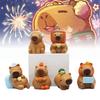 Adorable Capybara Figurine Cute Chubby Water Pig Creative Pvc Collectible Model Set