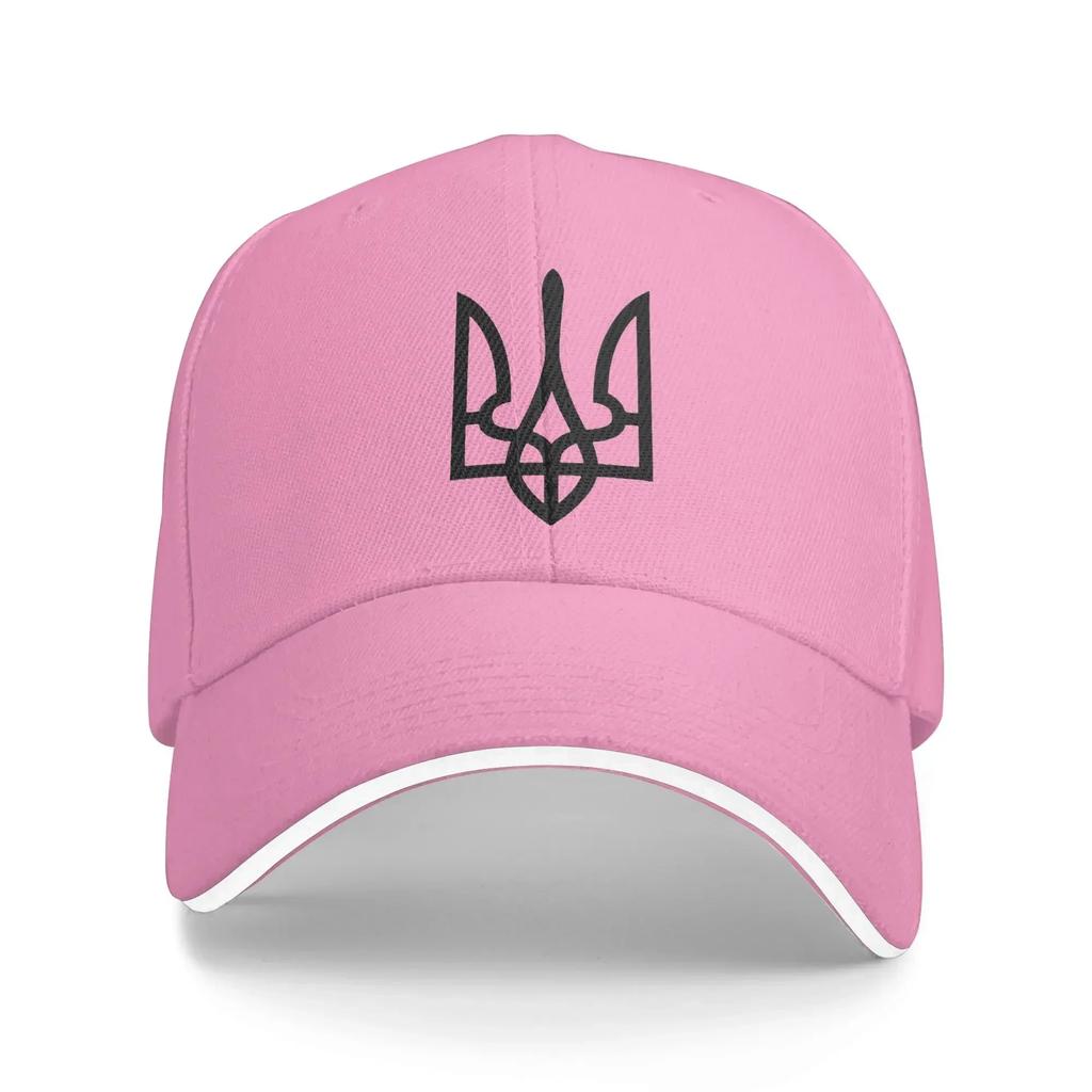 Ukrainisches Element Schwarz Lässig Dreizack Abzeichen Baseballkappe Sommer Trucker-Mütze Großhandel Snapback-Kappe Paar Damen Herren Vintage