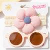 Baby Headband and Sunglasses Set Soft Elastic Flower Design Adjustable Size for Infant and Toddler Summer Protection