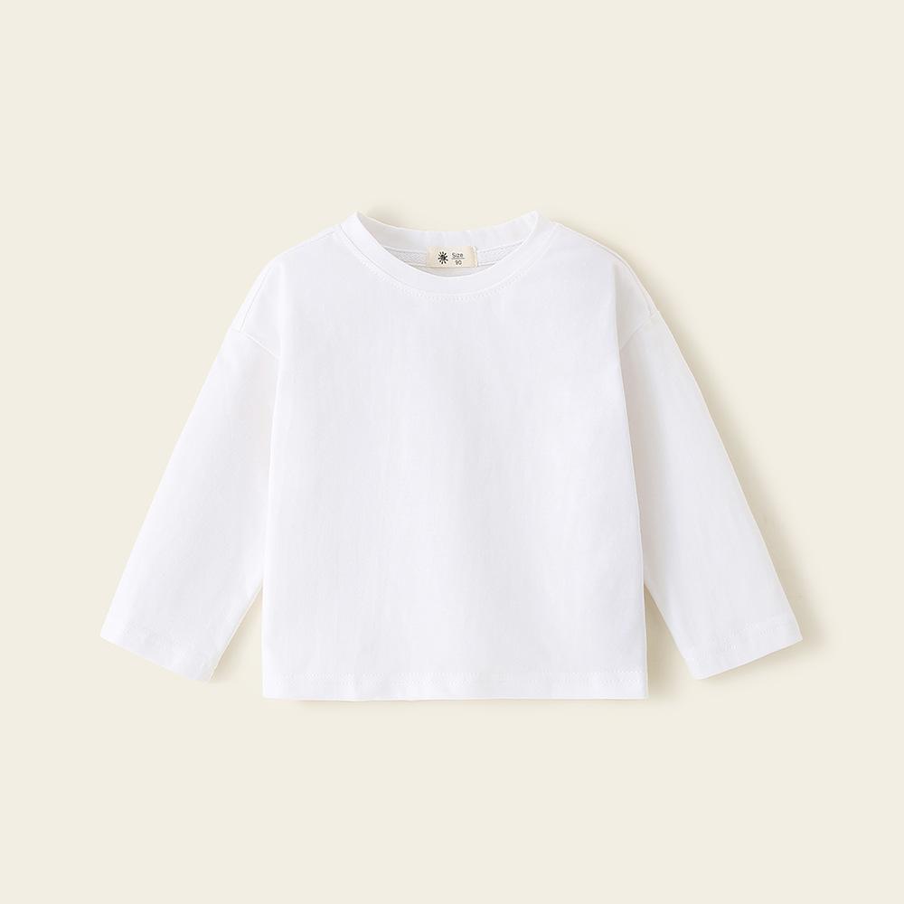 Winter Korean Style Girls' Candy Long Sleeve Cotton Base Shirt Children's Clothing All-Match Candy Basic Boys' Round Neck T-shirt