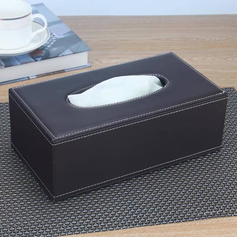 Leather Desktop Tissue Box