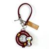 Fieldwork Snoopy Pocket Watch with Magnifying Glass, Bag Charm, Wine Red, PNT028-2, Women's, Red