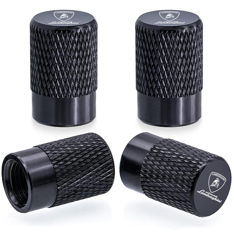 4Pcs Car LOGO Wheel Tire Valve Stems Caps Aluminum Tyre Rim Stem Covers Airdust Waterproof For Lamborghini Urus HuracanAventador