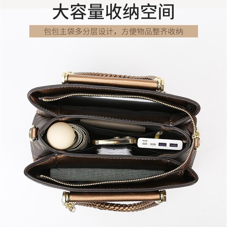 Borsa a mano Classica Fiori Vecchi Borsa per Mamma di Mezza Età Borsa Tote Fashion a Contrasto Borsa da Pendolare Premium a Grande Capacità Donna