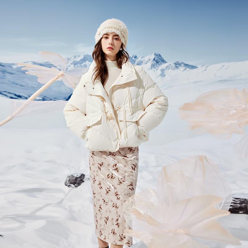 

Qiu Shui Yi Ren Women s New Chinese Style Toggle Down Jacket L