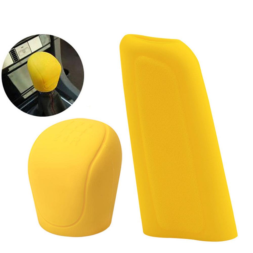 Car Manual Gear Shift Knob Cover Silicone Anti-slip Grip Covers Manual Handle Silicone Protection Auto Interior Accessories