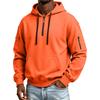 Herren Kapuzenpullover mit Ärmeltaschen-Reißverschluss Lässiger Pullover für den täglichen Gebrauch