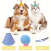 6pcs Cute Dog Birthday Outfits Cat Dog Animal Exclusive Mini Party Hat Boy Girl Pet Party Accessories for Small and Medium Dogs