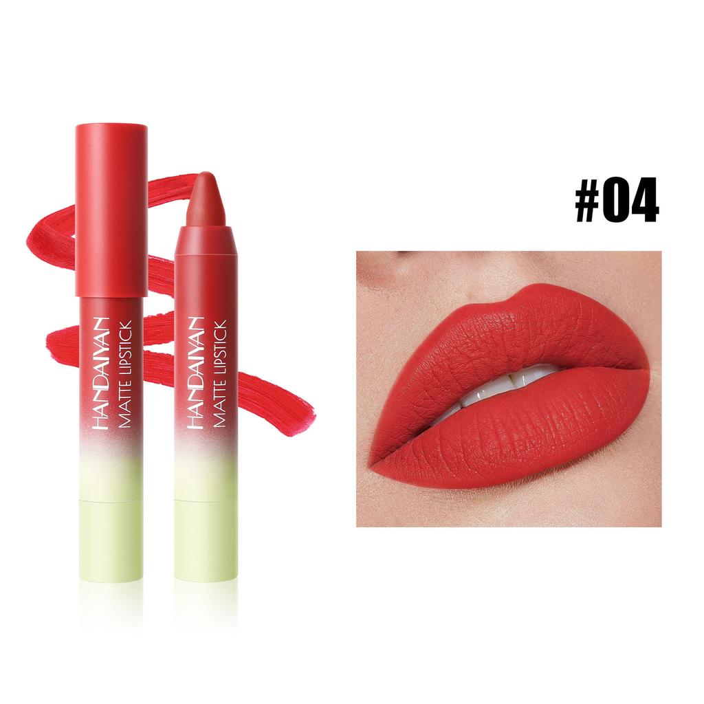 Nude Series Velvet Matte Lipstick Pencil Waterproof Long Lasting Red Lip Stick Non-Stick Cup Makeup Lip Tint Pen Cosmetic Makeup