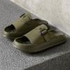 Slippers men's new outer wear casual sports thick-soled wear-resistant wading one-word beach shoes 371217 olive green-J
