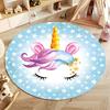 Free Shipping! Magical Unicorn Starry Kids' Room Rug All Seasons Mats Round Carpet for Home Sofa Bedroom, Gift