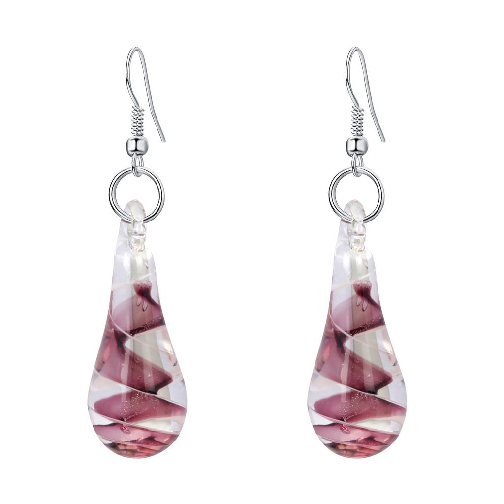 Art Earrings for Women Teen Girls Mom Sister, Murano Glass Baroque Art Glazed Waterdrop Dangle Earring Jewelry Gifts for Her