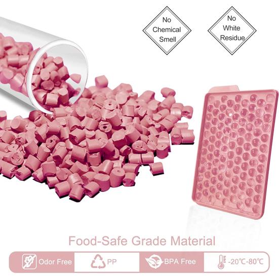 Mini Ice Cube Tray with Shovel And Storage Box Easy Release Ice Mold 104 Cubes Ice Ball Maker for Freezer Chilling Drink Coffee Juice