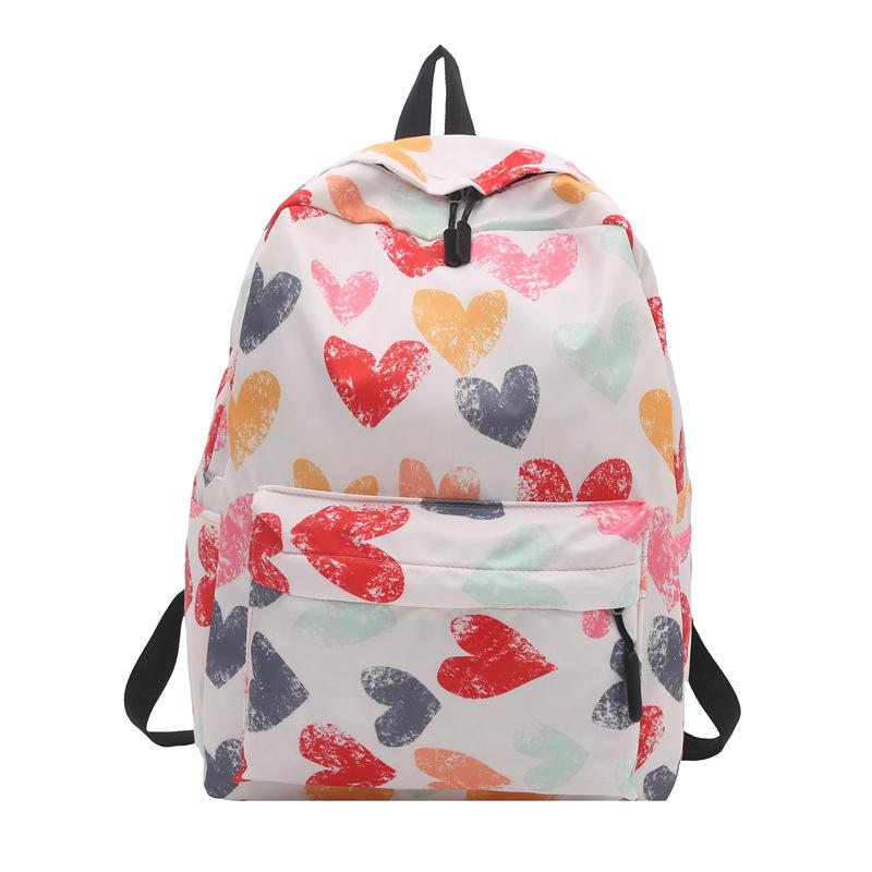 School bag female Mori junior high school girl backpack high school college student graffiti color matching lightweight backpack