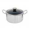 Urushiyama Metal Industry Double-Handled Pot (with Glass Lid) 20cm, Double-Layer Construction, All Heat Source Compatible, Made In Japan, IH-Duo, Gift