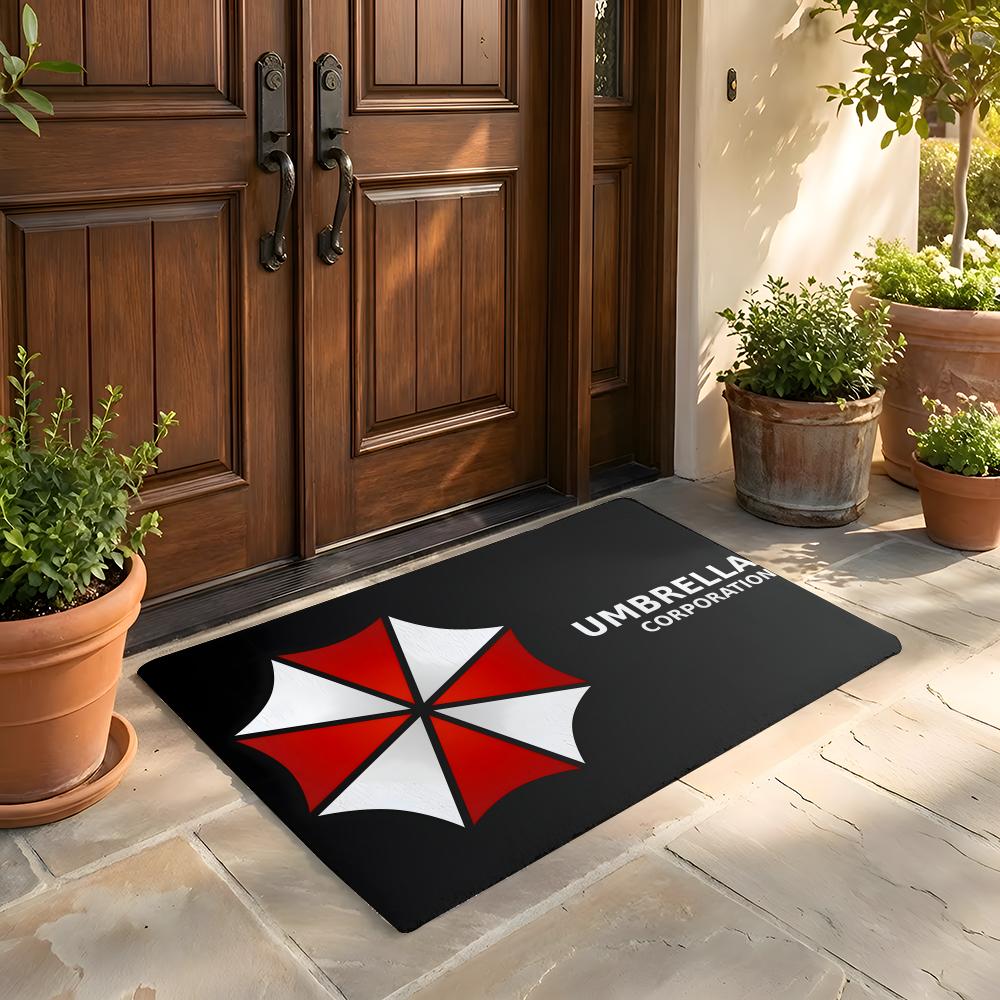 Tappetino Morbido Tappeto in Flanella Antiscivolo Assorbente per Bagno Camera da Letto Decorazione Casa Film Horror Umbrella Corporation anime