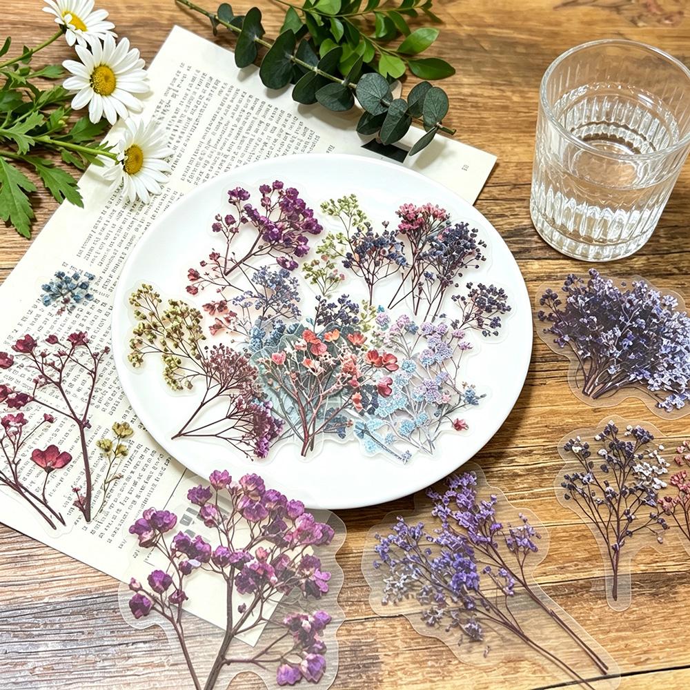 50Pcs Retro Flower Starry Sky Decorative Graffiti Stickers Cartoon Gutiar Notebook Phone Pet Graffiti Decals