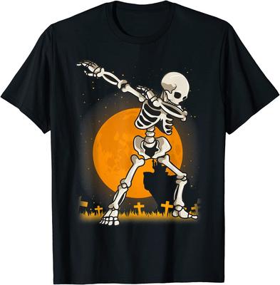 Halloween Dabbing Skeleton Moon Costume Funny Tee Unisex T-Shirt