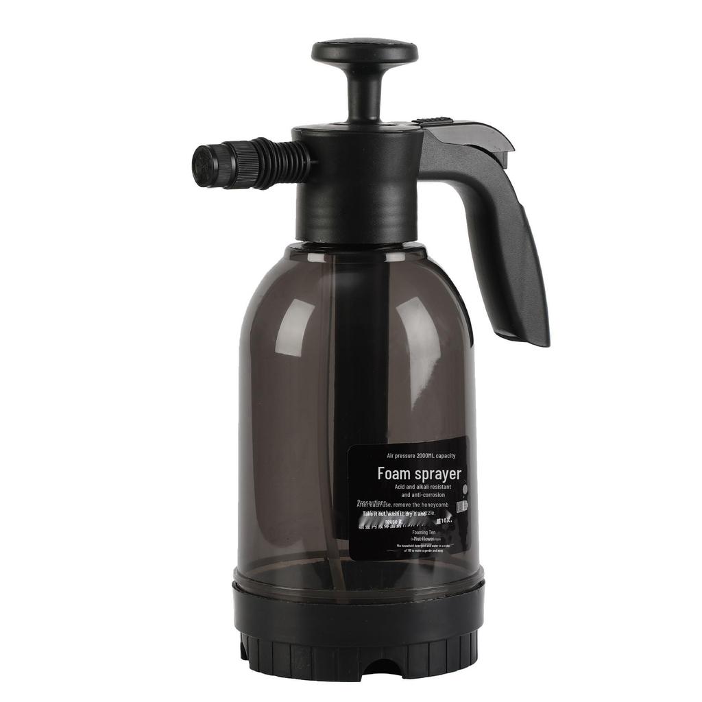 2L Manual Air Pressure Foam Sprayer for Car Wash, Acid & Alkali Resistant, Ideal for Garden and Household Use.