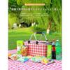 YIJOFU Picnic Bag, Picnic Basket, Insulated, Cold, and Fresh, Foldable Picnic Box with Aluminum Handle, Large Capacity, Thermal Bag, Cooler Bag, Shopp