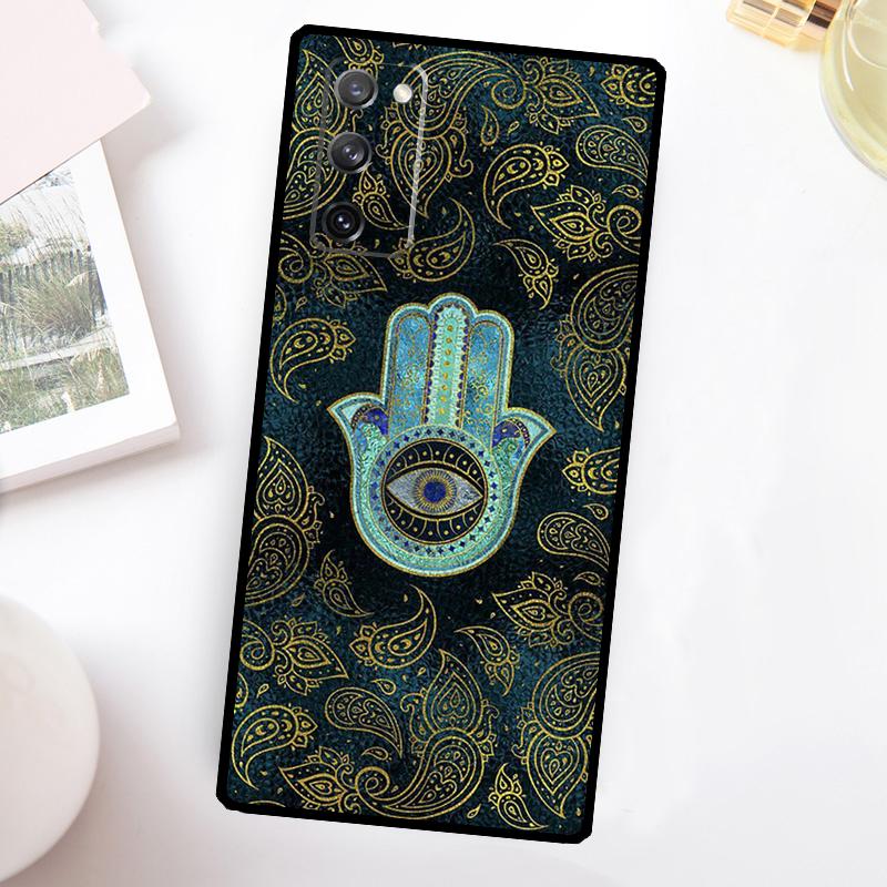 Hamsa Hand Of Fatima Art Phone Case For Samsung Galaxy S25 S24 S23 S26 Ultra S20 FE S21 FE S22 Plus S10 S25 FE Cover