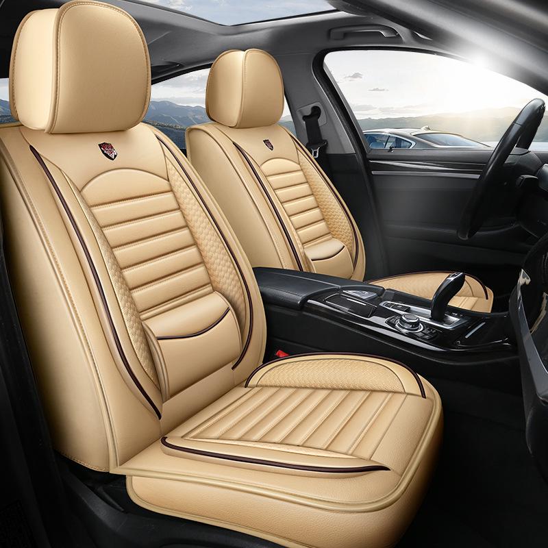 Universal Leather Car Seat Cover - All-Season Full Set Cushion