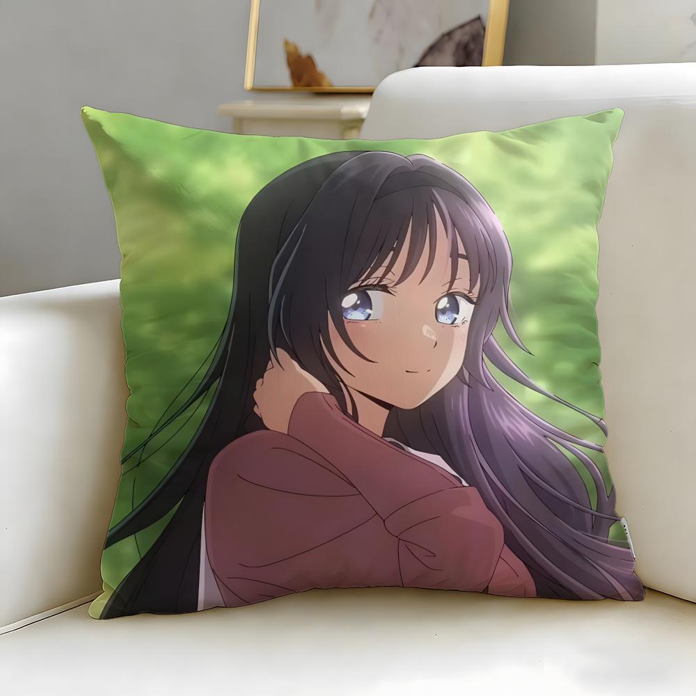 popular anime character Kaoruko Waguri Cushion Cover Soft & Easy-Wash Pillow Case – Versatile for Couch, Bed, Travel and Office