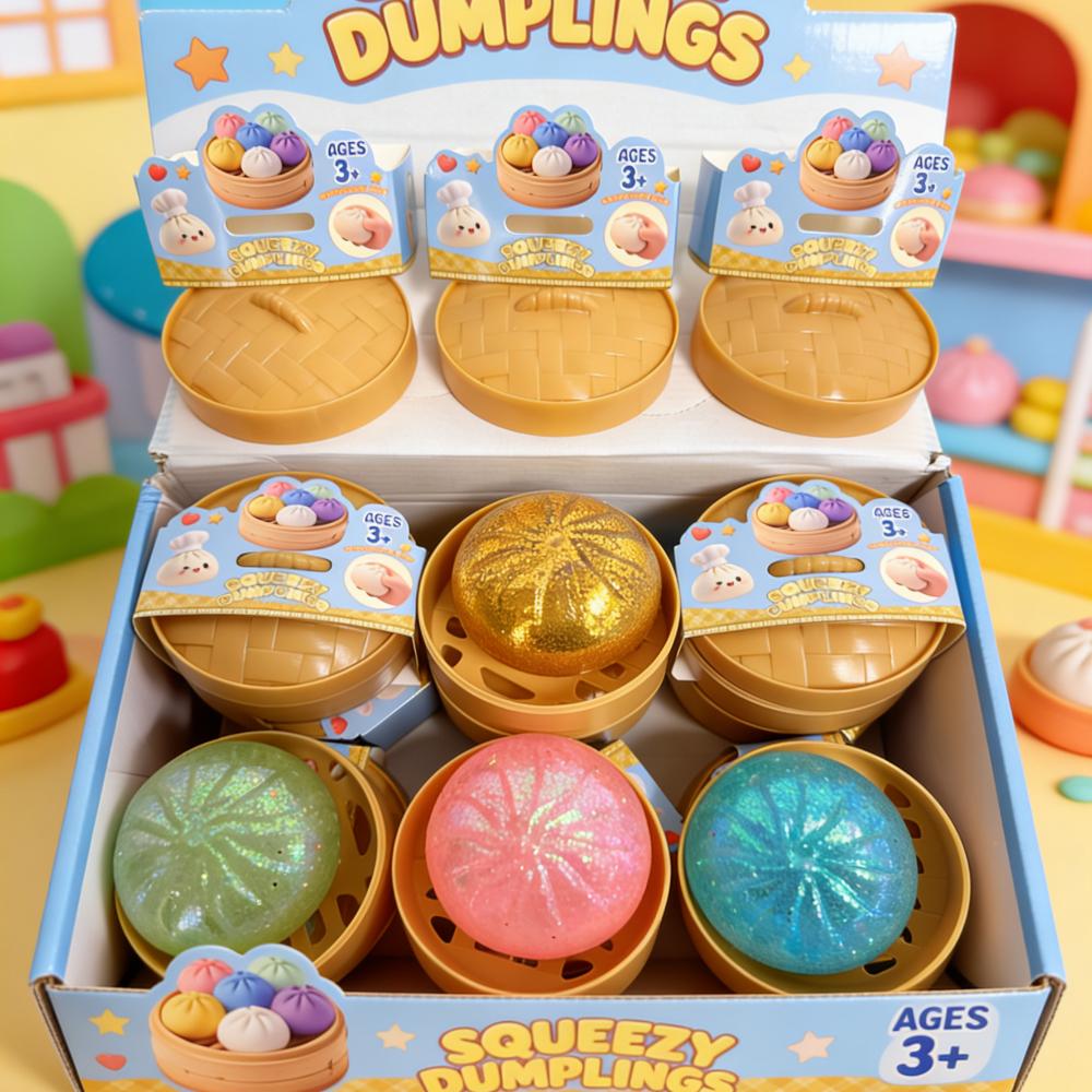 Discover Intime New Glitter Dumpling Glitter Dumpling Squishy With Box Dumplings Sensory Dumpling Pressure Toy For Stress Relief