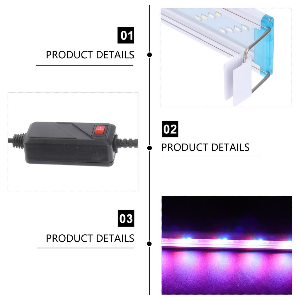 1Pcs Fish Tank LED Light Color Changing Aquarium Lamp for Aquatic Plants Buckle Design Easy Install Eu Plug Aquarium LED Light